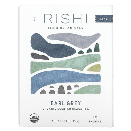 Rishi Tea, Earl Grey, Organic Scented Black Tea, 15 Sachets, 1.58 oz (45 g) - Supply Center USA