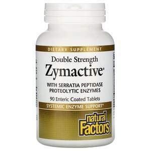 Natural Factors, Zymactive, Double Strength, 90 Enteric Coated Tablets - Supply Center USA