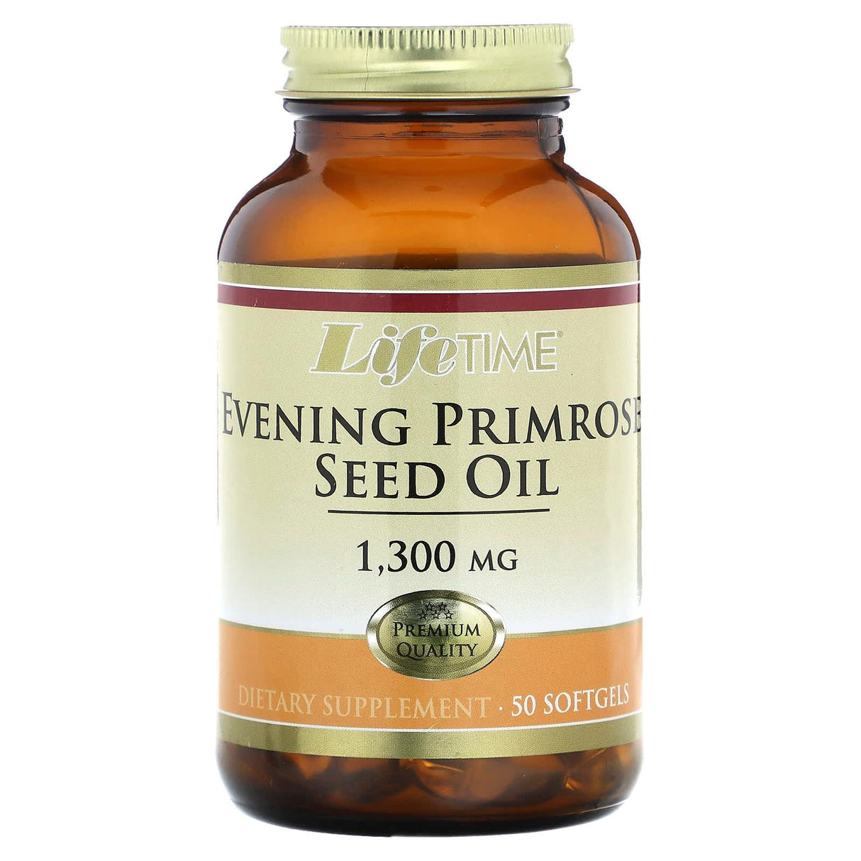 LifeTime Vitamins, Evening Primrose Seed Oil , 1,300 mg , 50 Softgels - Supply Center USA