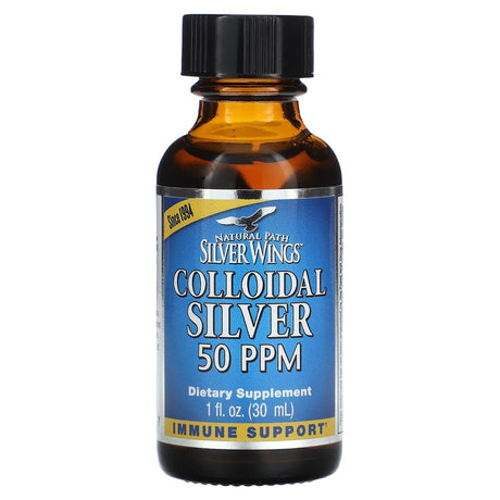 Natural Path Silver Wings, Colloidal Silver Vertical Spray, 50 PPM, 1 fl oz (30 ml) - Supply Center USA