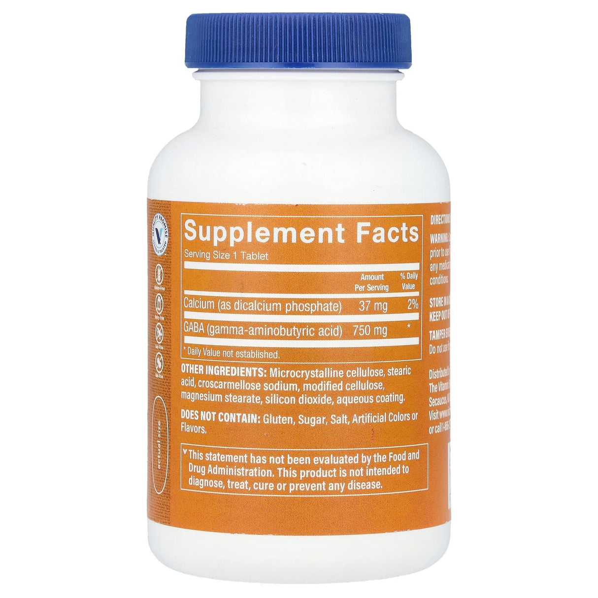 The Vitamin Shoppe, GABA , 750 mg , 180 Tablets - Supply Center USA