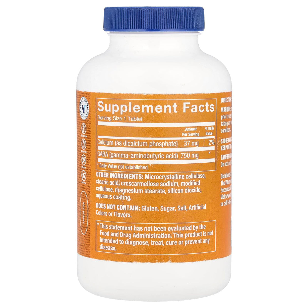 The Vitamin Shoppe, GABA , 750 mg , 180 Tablets - Supply Center USA