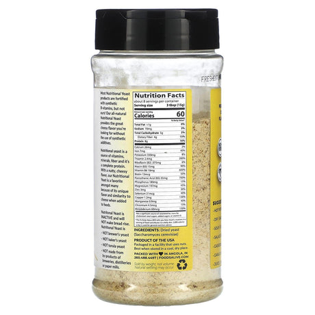 Foods Alive, Non-Fortified Nutritional Yeast Seasoning, Non-Dairy Cheesy, 4.25 oz (120.5 g) - Supply Center USA