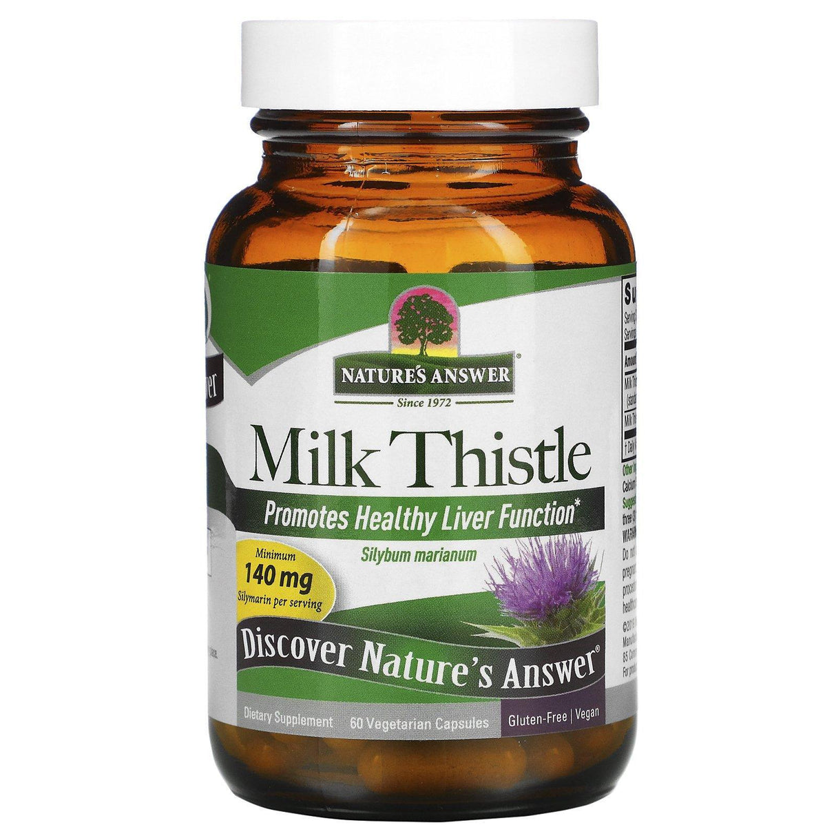 Nature's Answer, Milk Thistle, 60 Vegetarian Capsules - Supply Center USA