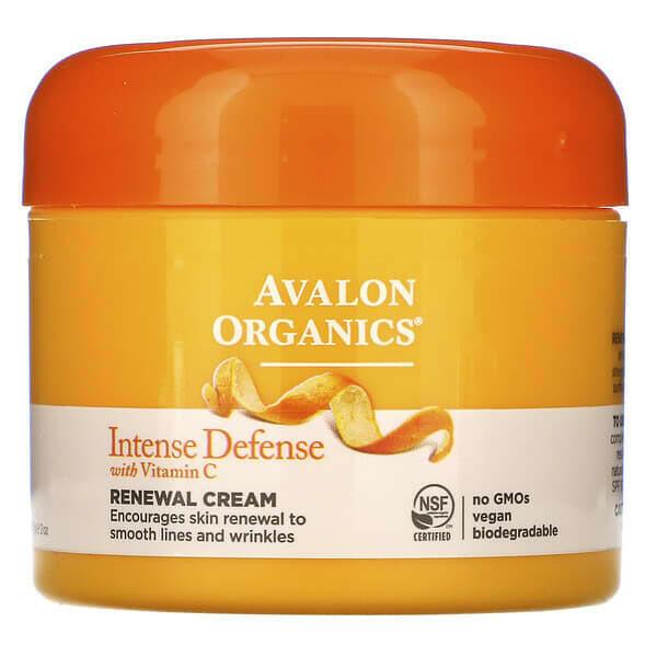 Avalon Organics, Intense Defense, With Vitamin C, Renewal Cream, 2 oz (57 g) - Supply Center USA