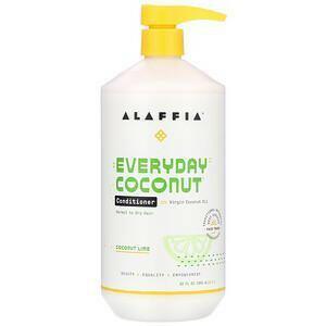 Alaffia, Everyday Coconut, Conditioner, Normal to Dry Hair, Coconut Lime, 32 fl oz (950 ml) - Supply Center USA