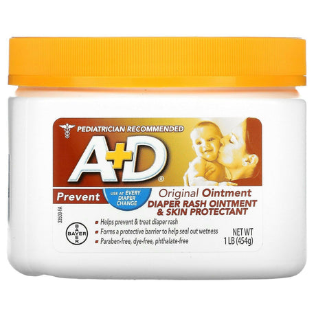 A+D, Original Ointment, Diaper Rash Ointment + Skin Protectant, 4 oz (113 g) - Supply Center USA