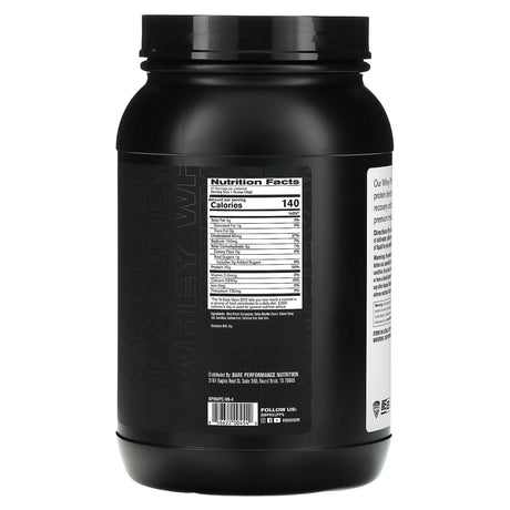 Bare Performance Nutrition, Whey Protein, Vanilla, 2 lbs, (945 g) - Supply Center USA