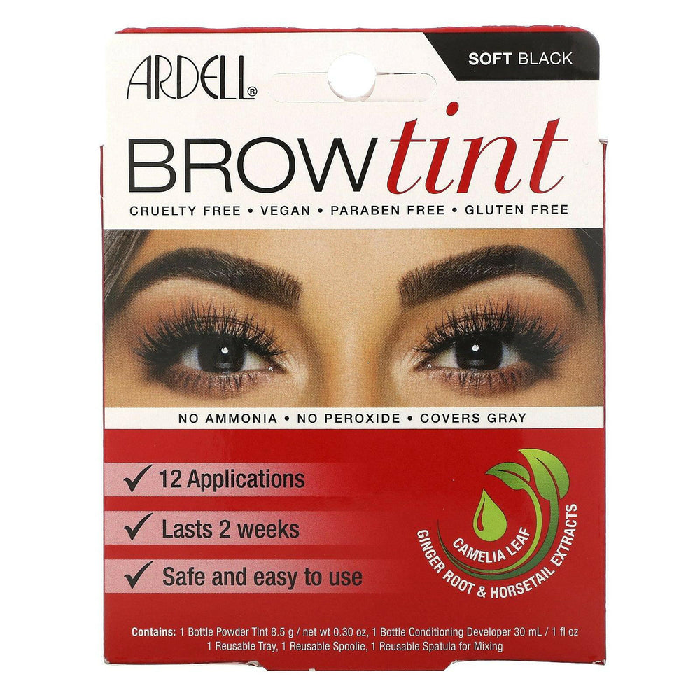 Ardell, Brow Tint, Soft Black, 5 Piece Set - HealthCentralUSA