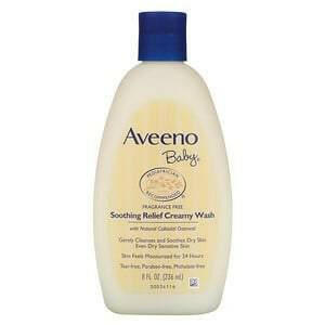 Aveeno, Baby, Soothing Relief Creamy Wash, Fragrance Free, 8 fl oz (236 ml) - HealthCentralUSA