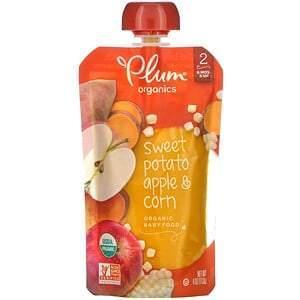 Plum Organics, Organic Baby Food, Stage 2, Sweet Potato, Apple & Corn, 4 oz (113 g) - Supply Center USA