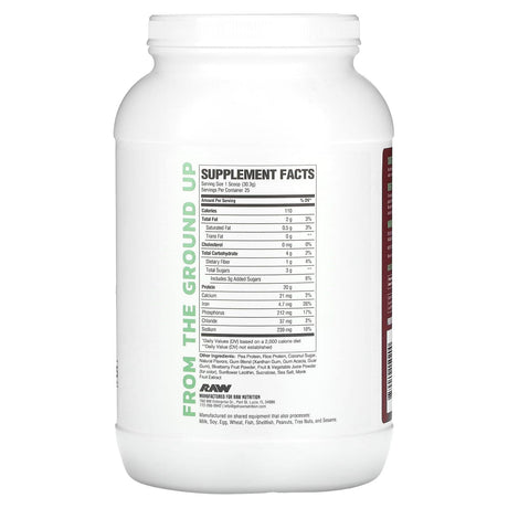 Raw Sport Supplement Company LLC, Vegan Protein, Açaí Bowl, 1.67 lbs (757.5 g) - Supply Center USA