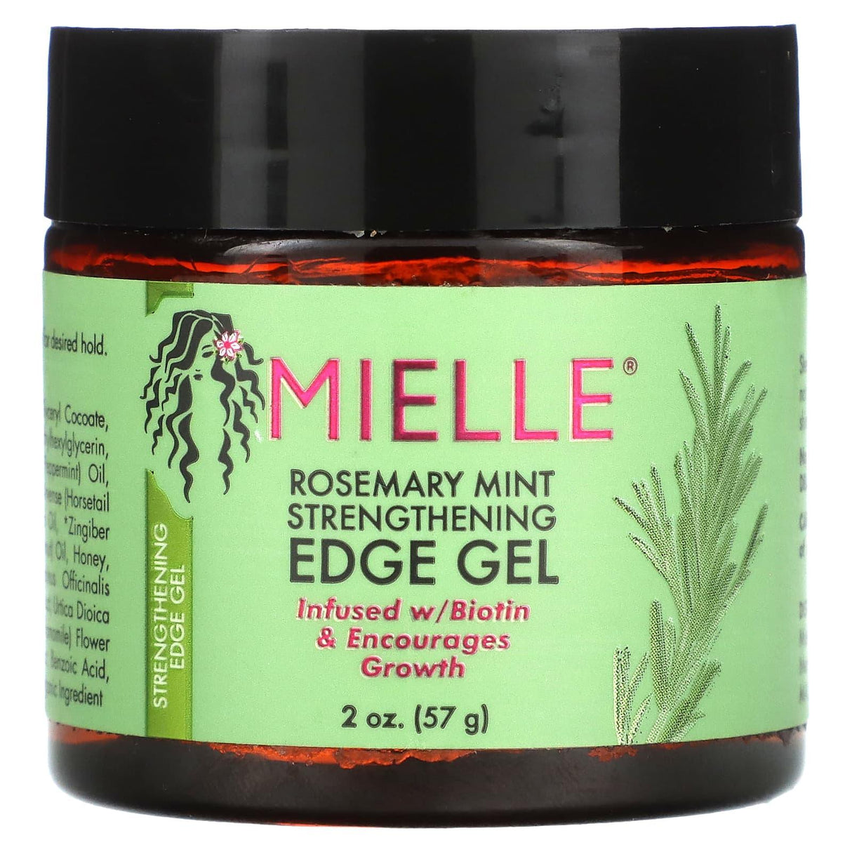 Mielle, Strengthening Edge Gel, Rosemary Mint, 2 oz (57 g) - Supply Center USA