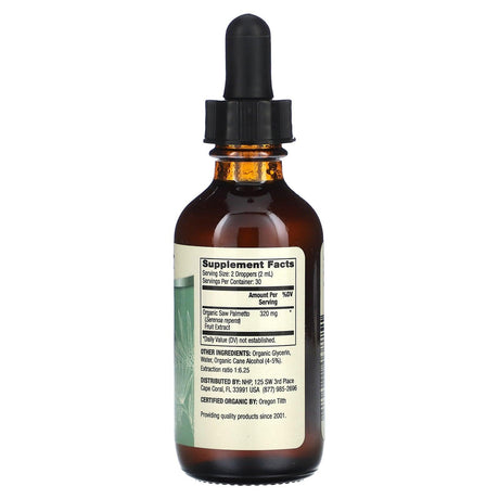 Dr. Mercola, Organic Saw Palmetto Liquid Drops , 2 fl oz (60 ml) - Supply Center USA