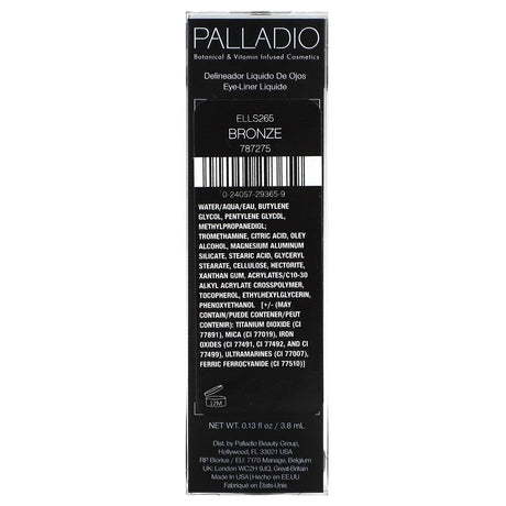 Palladio, Liquid Eyeliner, Bronze ELLS265, 0.13 fl oz (3.8 ml) - Supply Center USA