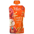 Plum Organics, Organic Baby Food, 6 Mos & Up, Apple & Carrot, 4 oz (113 g) - Supply Center USA