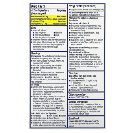 Mucinex, Sinus-Max, Pressure, Pain & Cough, For Ages 12+, 20 Caplets - Supply Center USA