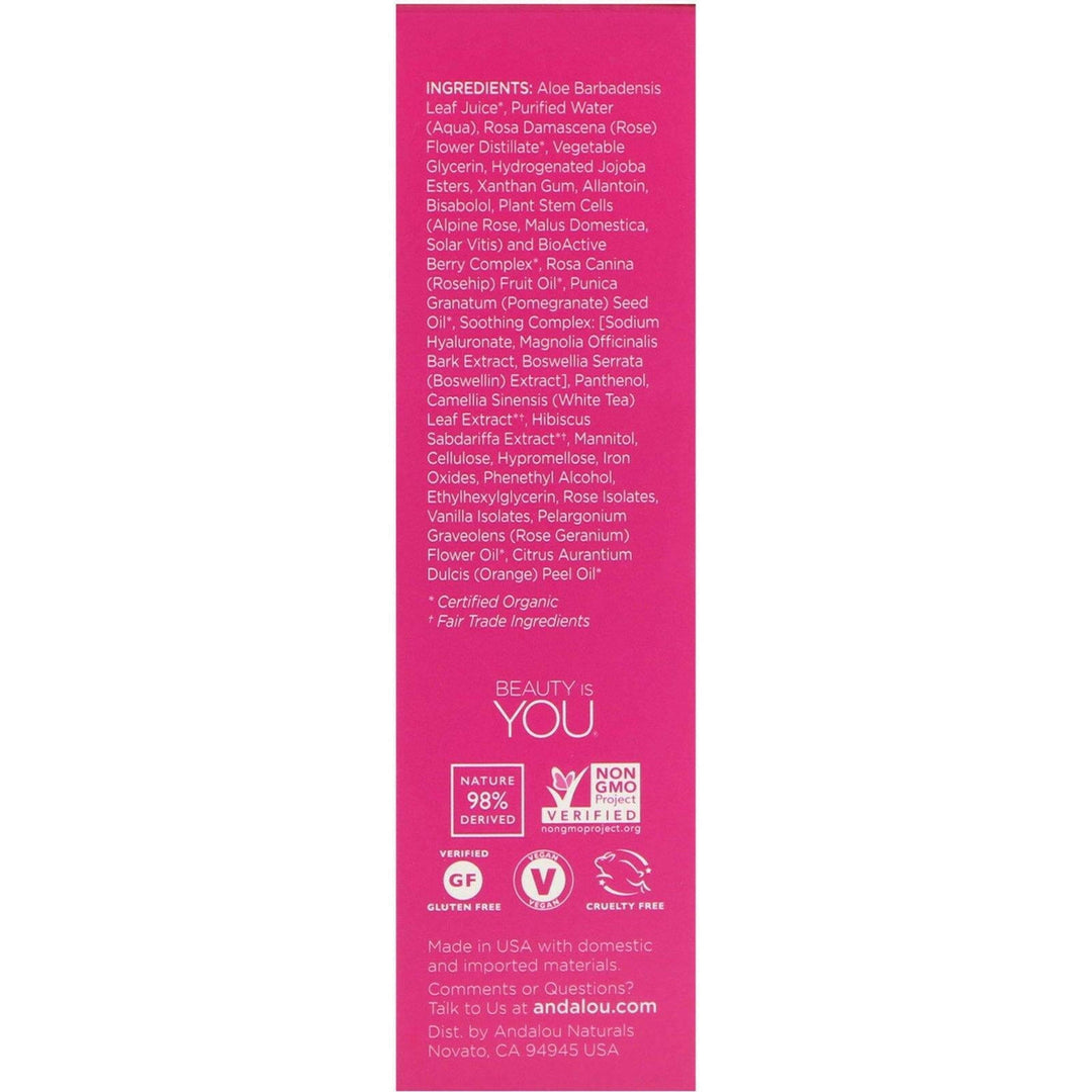 Andalou Naturals, Pearl Exfoliator, Sensitive, 1000 Roses, 2 fl oz (58 ml) - HealthCentralUSA