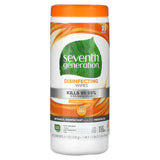 Seventh Generation, Disinfecting Wipes, Lemongrass Citrus, 35 Wet Wipes, 8.1 oz (230 g) - Supply Center USA