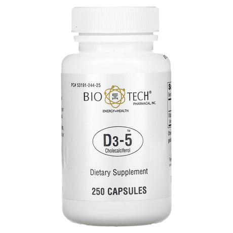 Bio Tech Pharmacal, Inc, D3-5 Cholecalciferol, 250 Capsules - Supply Center USA