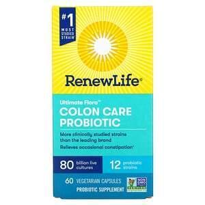 Renew Life, Ultimate Flora Colon Care Probiotic, 80 Billion CFU, 60 Vegetarian Capsules - Supply Center USA