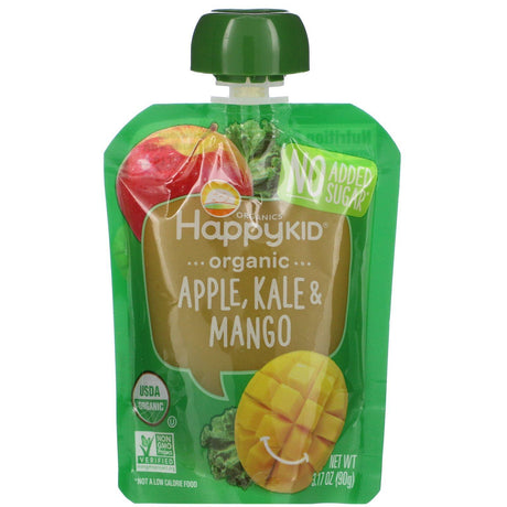 Happy Family Organics, Happy Kid, Organic Apple, Kale & Mango, 4 Pouches, 3.17 oz (90 g) Each - Supply Center USA