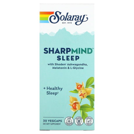 Solaray, SharpMind Sleep, 30 Vegcaps - Supply Center USA