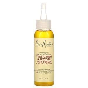 SheaMoisture, Jamaican Black Castor Oil, Strengthen & Restore Hair Serum, 2 fl oz (59 ml) - Supply Center USA