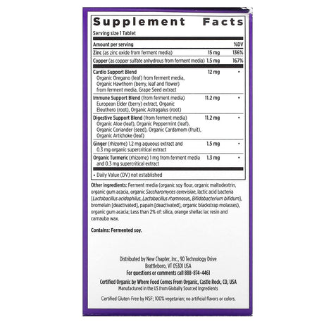 New Chapter, Fermented Zinc Complex, 90 Vegetarian Tablets - Supply Center USA