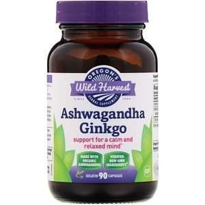 Oregon's Wild Harvest, Ashwagandha Ginkgo, 90 Gelatin Capsules - Supply Center USA