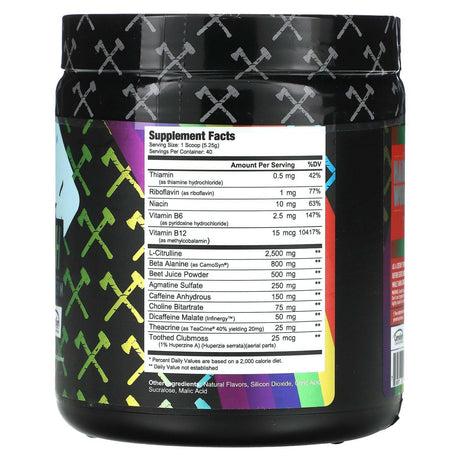 Axe & Sledge Supplements, Ignition Switch, Stim Pre-Workout, Unicorn Blood Rainbow Sherbet, 7.41 oz (210 g) - Supply Center USA