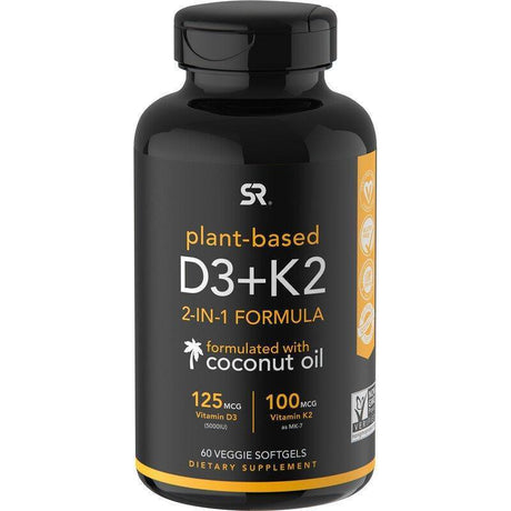 Sports Research, Vitamin K2 + D3, 60 Veggie Softgels - Supply Center USA