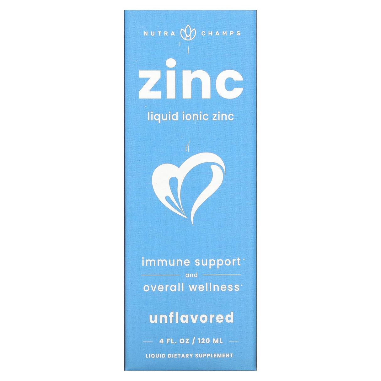 NutraChamps, Zinc, Liquid Ionic, Unflavored, 4 fl oz (120 ml) - Supply Center USA