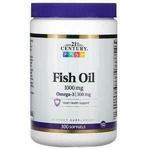 21st Century, Fish Oil, 1,000 mg, 300 Softgels - Supply Center USA