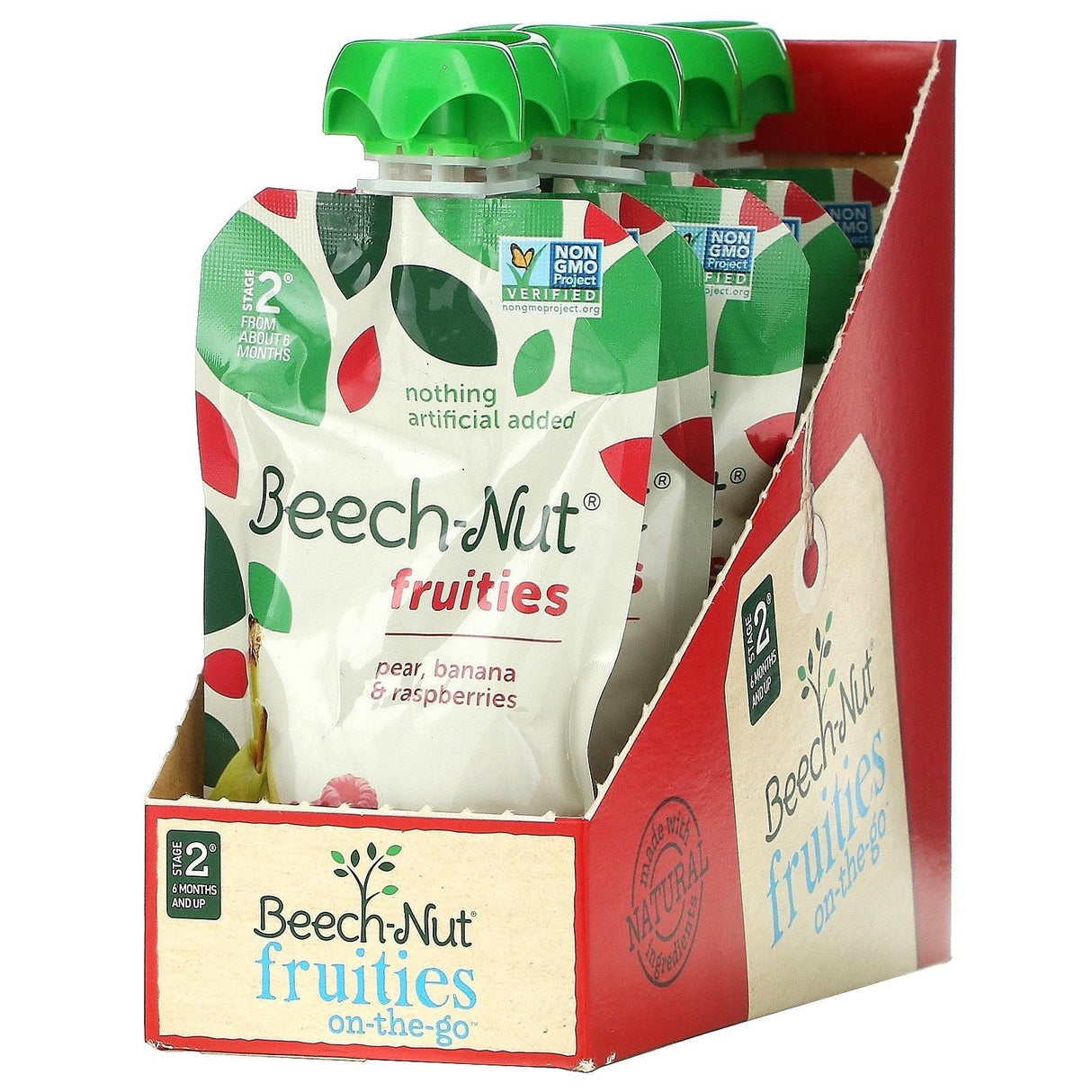 Beech-Nut, Fruities, 6+ Months, Apple, Peach & Strawberries, 12 Pouches, 3.5 oz (99 g) Each - Supply Center USA