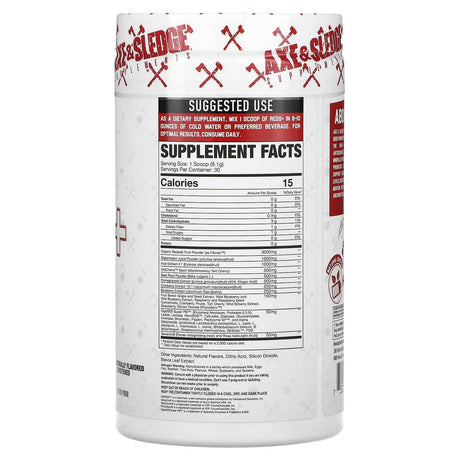 Axe & Sledge Supplements, Reds+, Raspberry Sorbet, 9.62 oz (273 g) - Supply Center USA