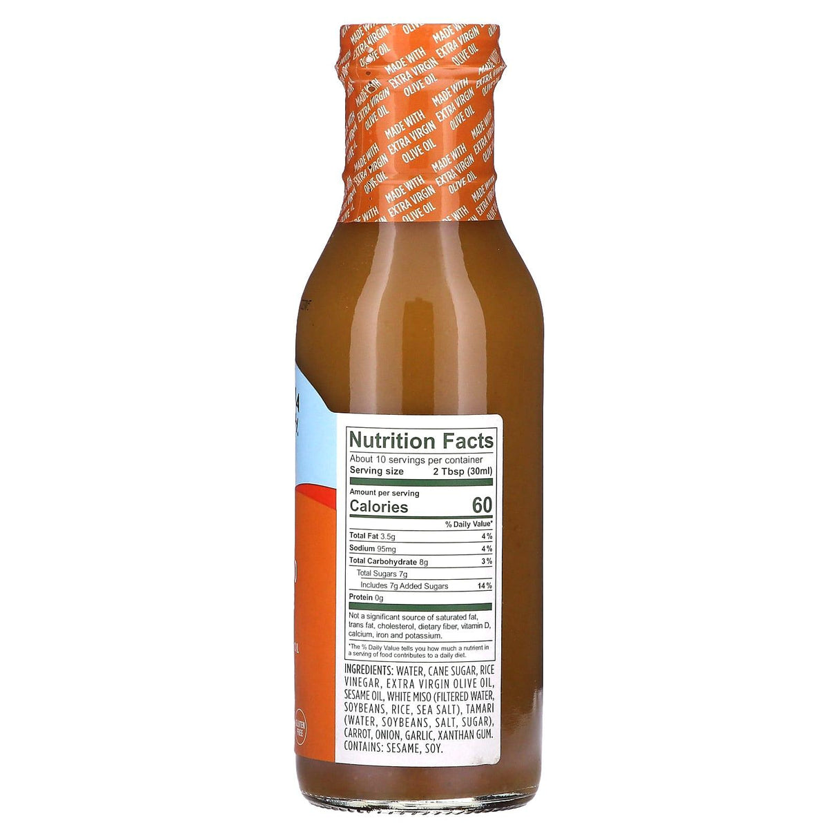 California Olive Ranch, Carrot Miso Vinaigrette Dressing, 10 fl oz (295.7 ml) - Supply Center USA