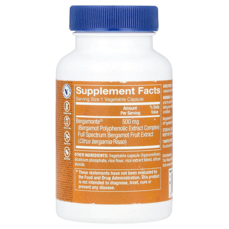 The Vitamin Shoppe, Citrus Bergamot, 500 mg, 60 Vegetable Capsules - Supply Center USA