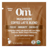 Om Mushrooms, Mushroom Coffee Latte Blend, 10 Packets, 0.28 oz (8 g) Each - Supply Center USA