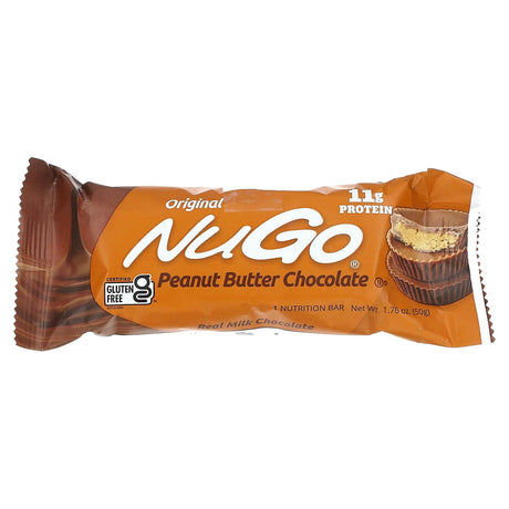 NuGo Nutrition, Original Peanut Butter Chocolate Bars, 15 Bars, 1.76 oz (50 g) Each - Supply Center USA