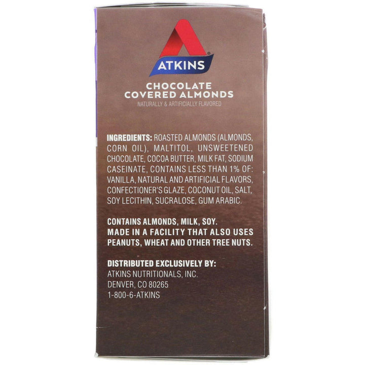 Atkins, Endulge, Chocolate Covered Almonds, 5 Packs, 1 oz (28 g) Each - HealthCentralUSA