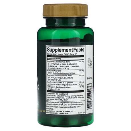 Swanson, Ultra Potency Probiotic, 66.5 Billion CFU, 60 Veggie EMBO Caps - Supply Center USA