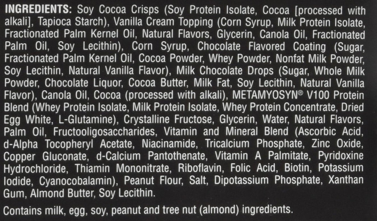 Met-Rx Big 100 Protein Bar, Meal Replacement Bar, 32G Protein, Super Cookie Crunch, 9 Bars (Pack of 1)