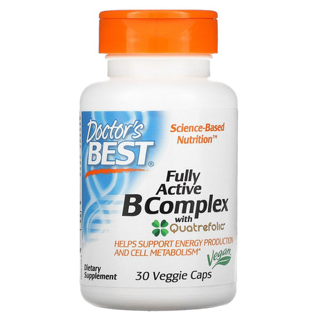 Doctor's Best, Fully Active B Complex with Quatrefolic, 60 Veggie Caps - Supply Center USA