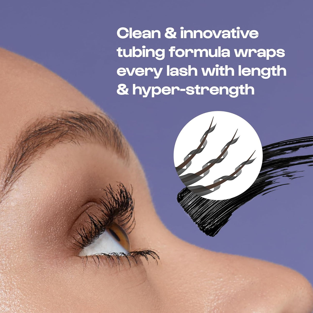 Alleyoop Tubing Mascara Black, Go the Distance - Long-Lasting & Smudge-Proof Mascara with Biotin Supports Lash Repair & Growth - Lengthens & Strengthens Lashes - Vegan & Cruelty-Free (Full, 8Ml)