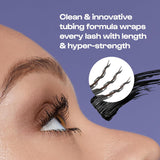Alleyoop Tubing Mascara Black, Go the Distance - Long-Lasting & Smudge-Proof Mascara with Biotin Supports Lash Repair & Growth - Lengthens & Strengthens Lashes - Vegan & Cruelty-Free (Full, 8Ml)