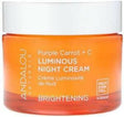 Andalou Naturals, Luminous Night Cream, Purple Carrot + C, Brightening, 1.7 fl oz (50 ml) - Supply Center USA