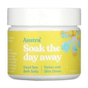 Asutra, Soak The Day Away, Dead Sea Bath Salts, Detox and Slim Down, 2 oz (57 g) - Supply Center USA