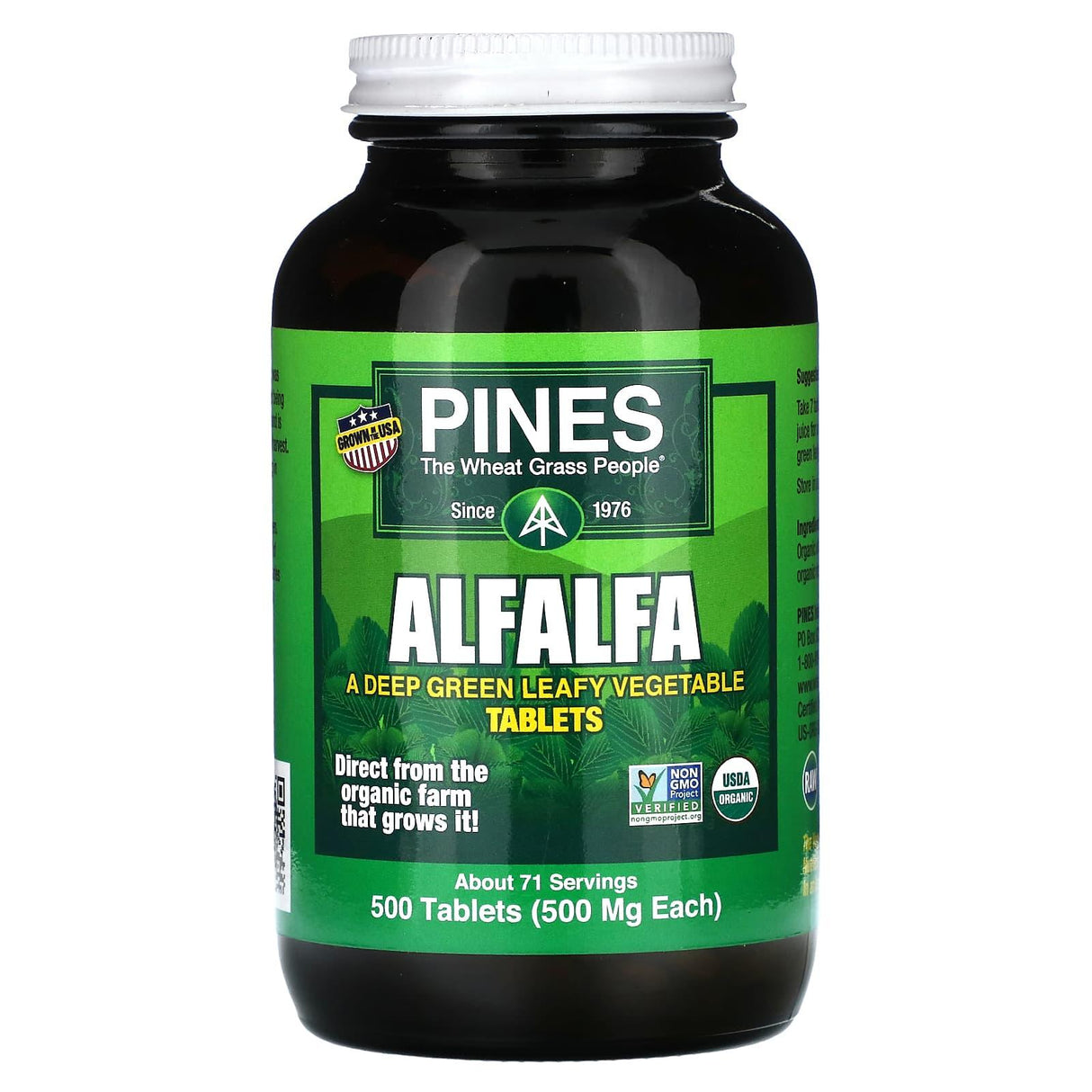 Pines International, Alfalfa, 500 mg, 500 Tablets - Supply Center USA