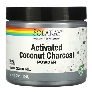 Solaray, Activated Coconut Charcoal Powder, 500 mg, 5.3 oz (150 g) - Supply Center USA